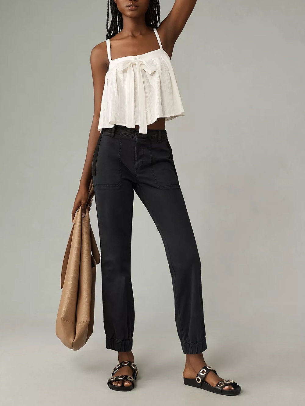 Anthropologie Richie Slim Joggers Stripe Tall Cargo Minimalist